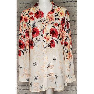 New Directions Tunic Long Sleeve Floral Print